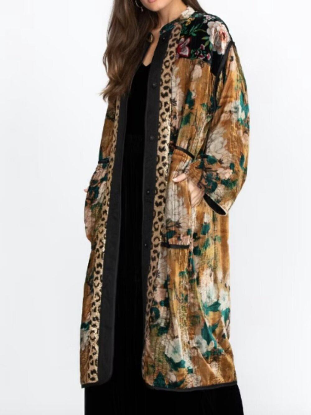 NWT Johnny Was Vintage Lotus Velvet Coat Large / XL